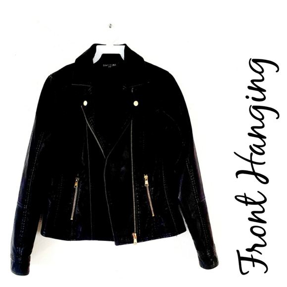 💥NWT- Faux Leather Black Jacket - Picture 3 of 12